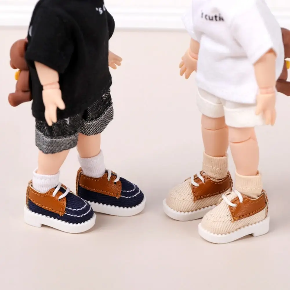 1 Pair Canvas Obitsu 11 Doll Shoes High Street Fashion Leather 1/12 Bjd Doll Shoes Thick Bottom Mini 1/12 Bjd Casual Shoes