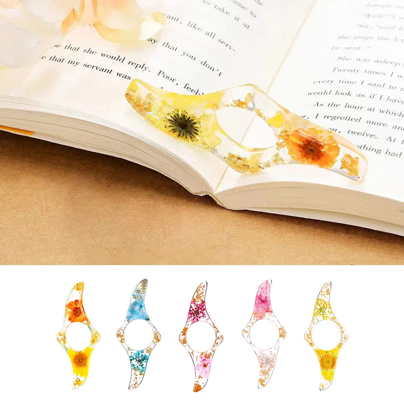 

Convenient Thumb Book Support Bookmark Creative Dried Flower Book Page Holder Reading Aid School Supply Book Reading Accessories