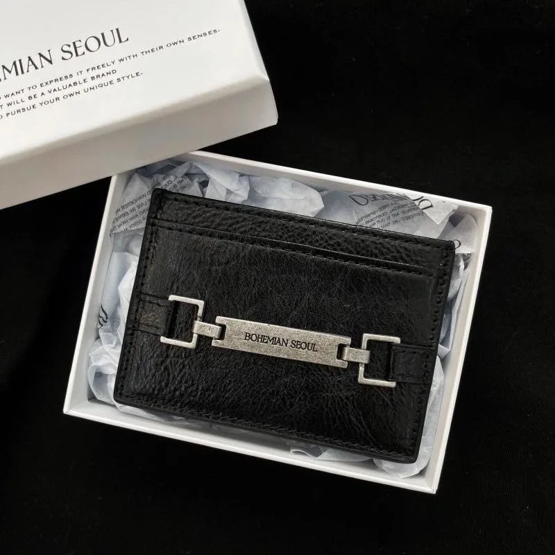 

Korean High-quality Metal Sheepskin Card Change Storage Bag