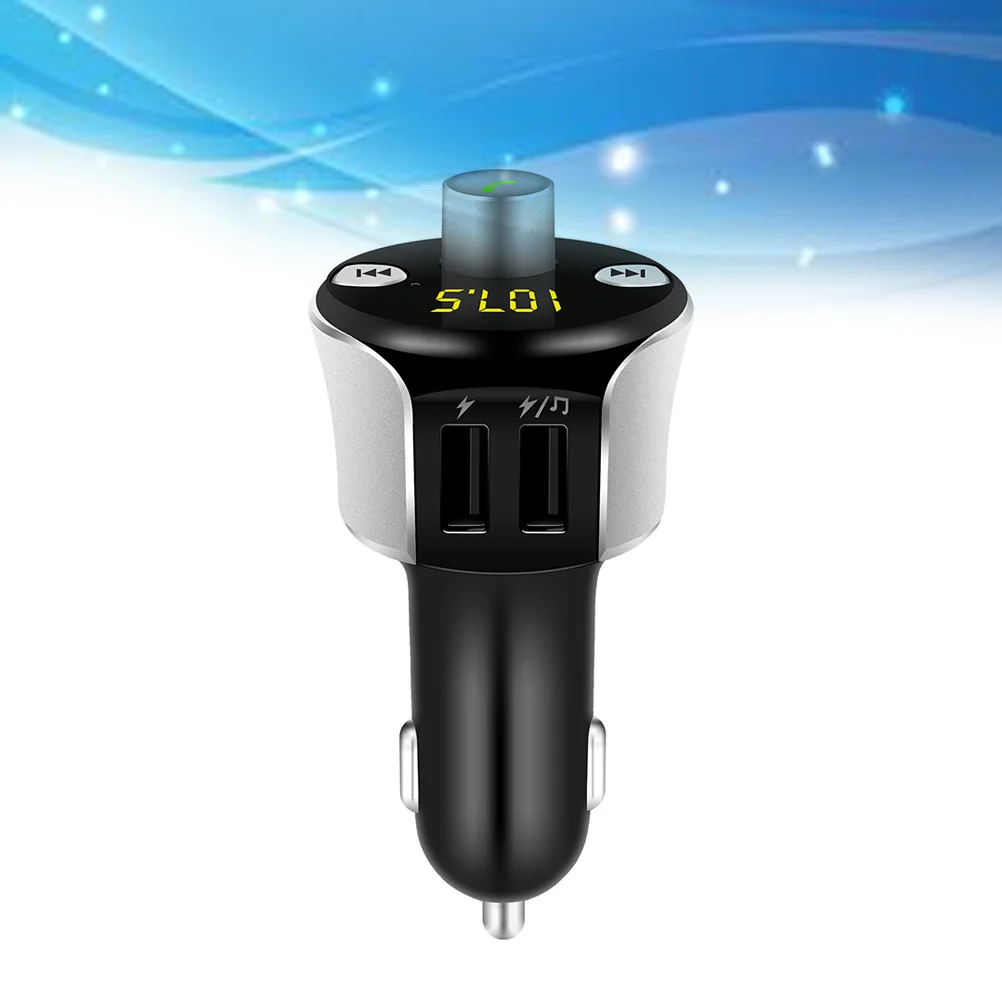 

Car Mp3 Transmitter Usb Dual Output T-Flash Support Handsfree Calling Auto Play Music Vehicle