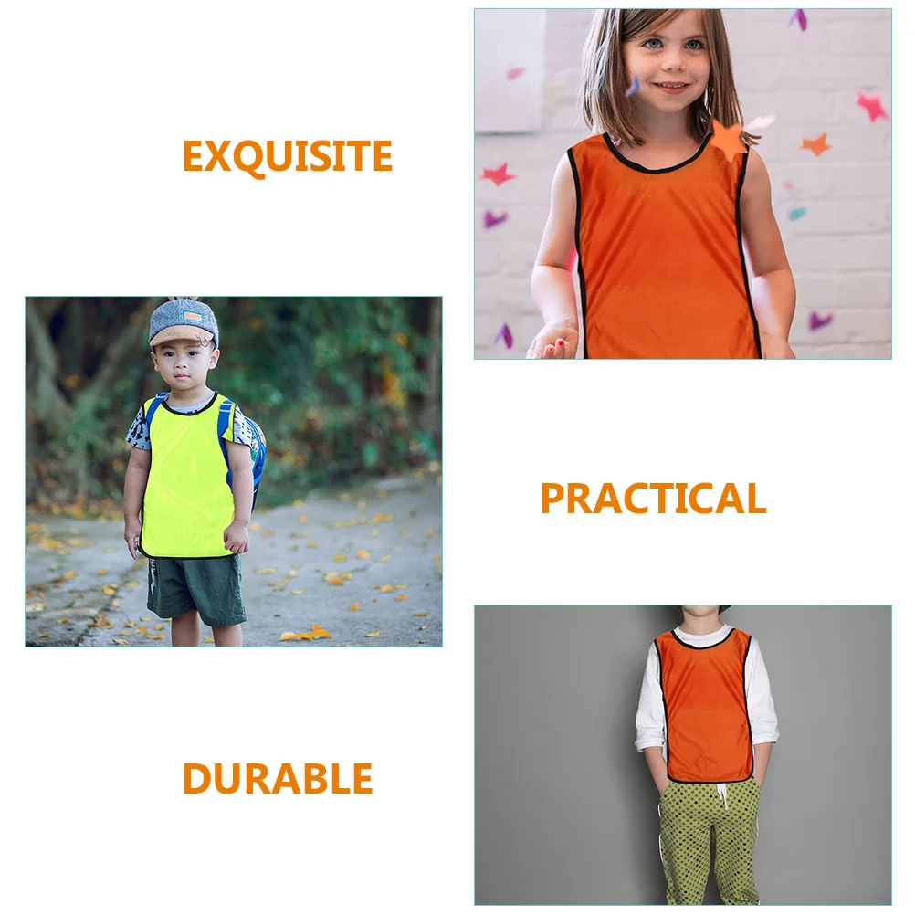 

12pcs Training Vests For Kids Football Soccer Practice Sleeveless Vest Elastic Straps Portable Breathable Polyester Sports Vest