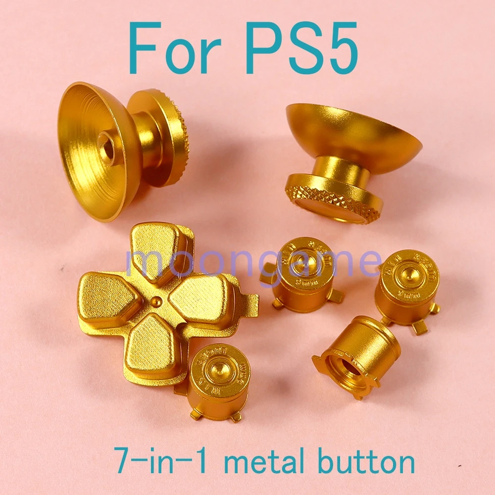 1 مجموعة استبدال المعادن التناظرية Thumbsticks قبعات Dpad ABXY رصاصة أزرار ل PS5 تحكم متحكم Thumb Stick قبضة #1