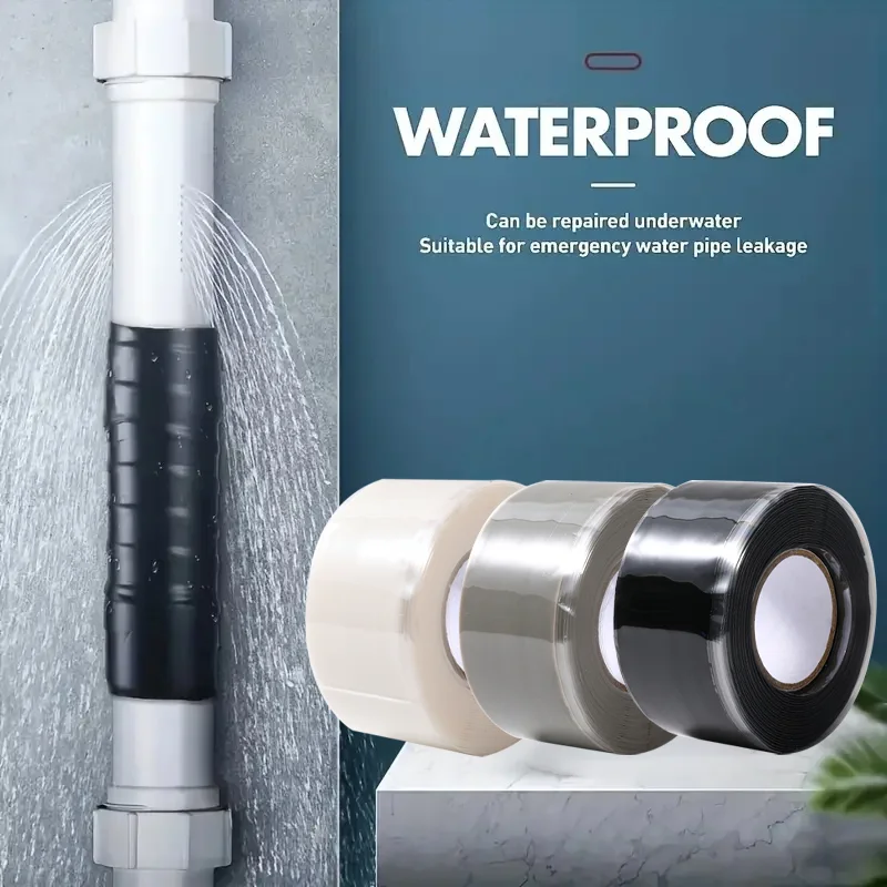Waterproof Self-Fusing Silicone Tape |   High Temperature Resistant |   Leak Proof Seal for Pipe, Hose, Tubing |   Emergency Repair
