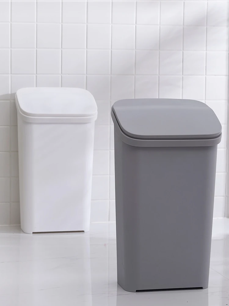 

White Plastic Big Kitchen Trash Can Recycle Bin Waste Bin Bathroom Trash Can Bedroom Poubelle De Cuisine Garbage Bin