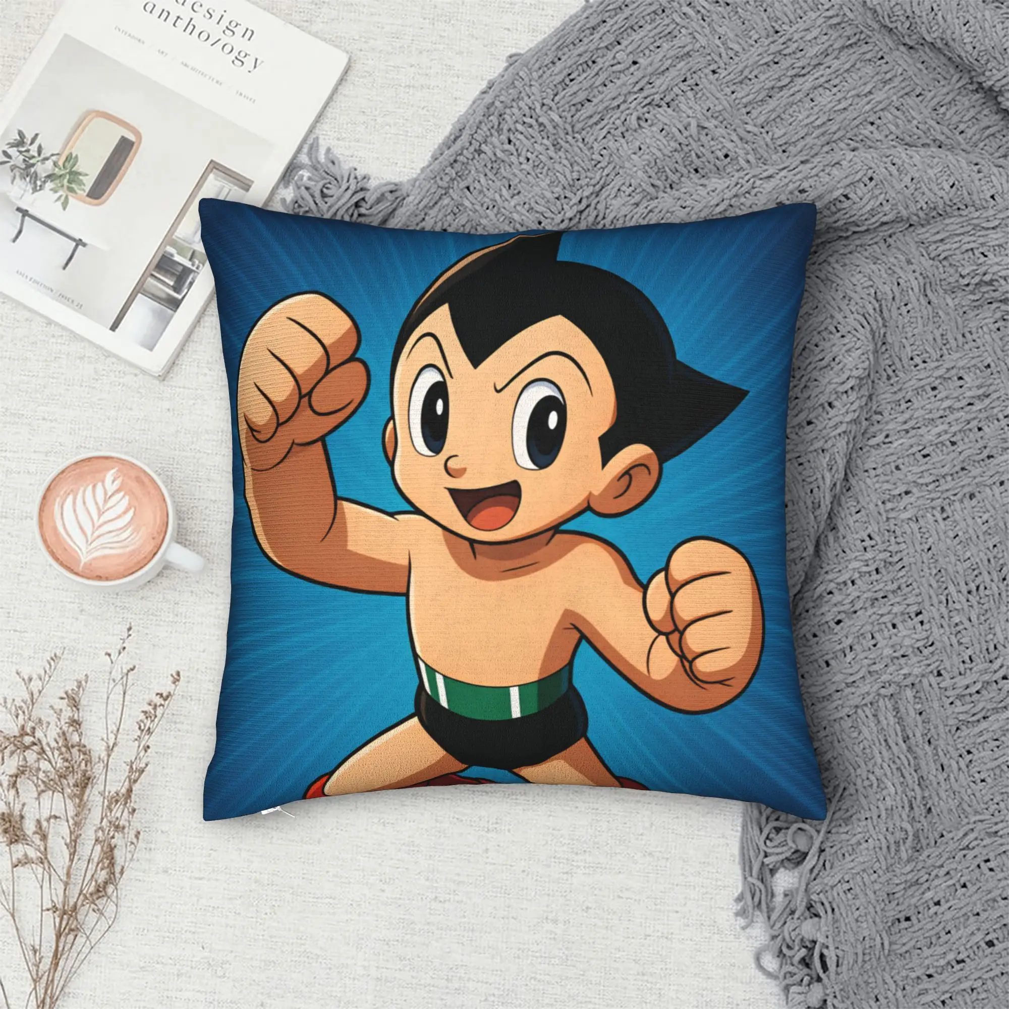 Astroboy Pillow Cover Tetsuwan Atom Astro Boy Soft Cushion Cover Vintage Pillow Case For Sofa Car Home Decor