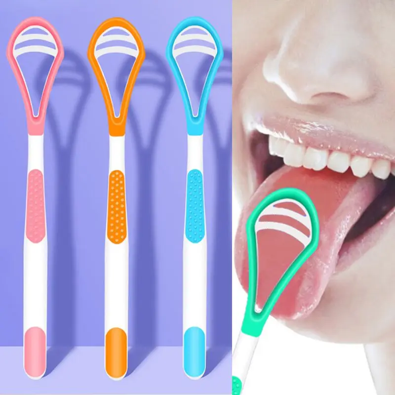 

Tongue Scraper Silicone Oral Cleaner Brush Cleaning The Surface of Tongue Fresh Breath Cleaning Hygiene Care Tools Oral Health