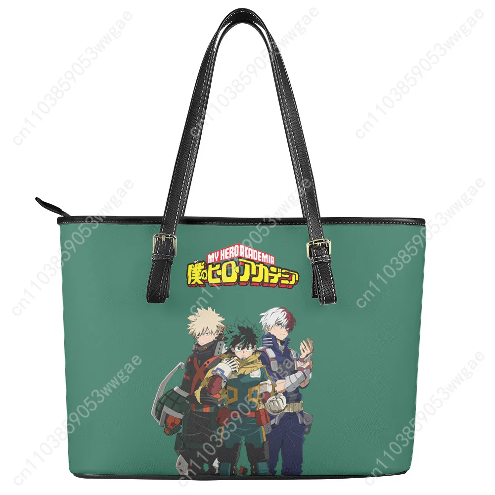 My Hero Academia Handbag Womens Man Vintage Personalized Tote Bag Shoulder Bag Business Leather Purse Travel Customized Bag Gift