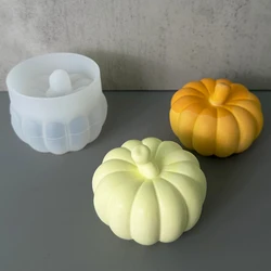 Pumpkin Silicone Candle Mold DIY Halloween Ornament Making Plaster Epoxy Resin Concrete Casting Molds Home Decor Supplies
