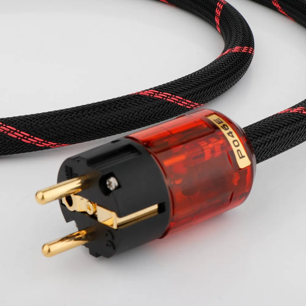 D523 كابل طاقة HiFi Preffair AC الصوتي ، سلك طاقة Schuko ، سلك طاقة HiFi Audiophile C7 IEC شكل أنثى 8 سلك طاقة