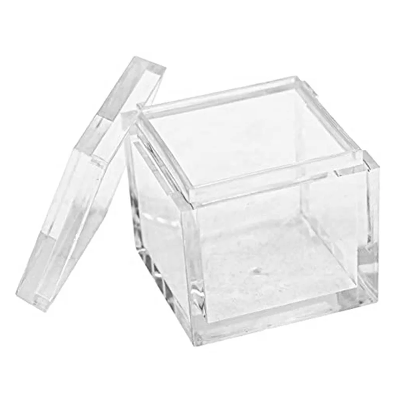 

A04G-60Pcs Acrylic Box Trays For 0.39Inch 10Mm Elements Cubes Clear Case Periodic Table Bracket For Elements Collections