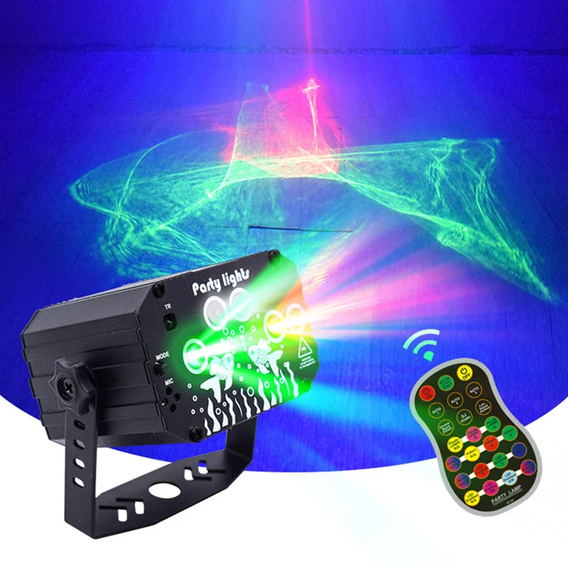 LED Sound Activated Laser Light RGB Flash Strobe Projector Dream Aurora DJ Disco Stage Party Lights for Christmas Dance Holiday