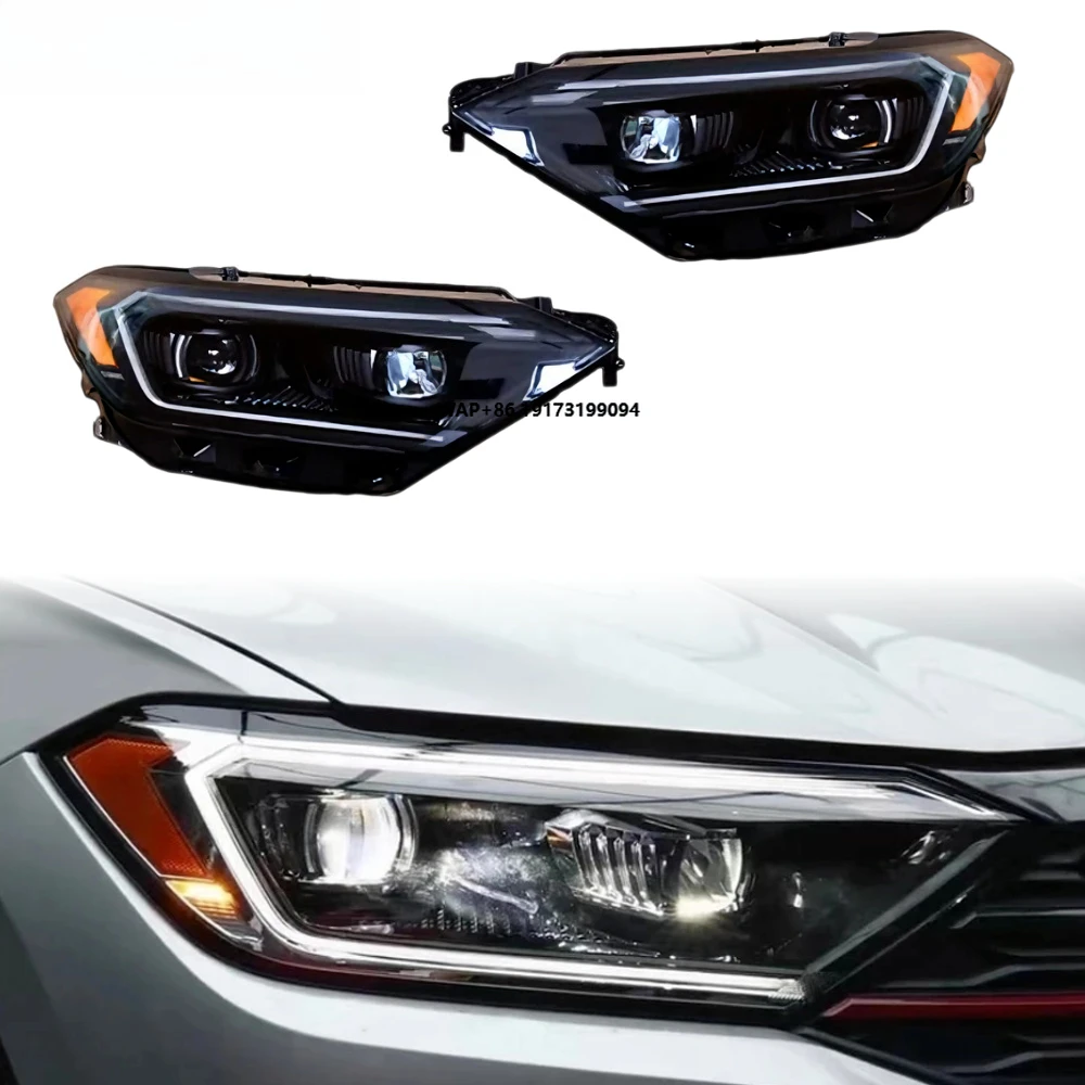 

Фары Jetta 2019-2023: Обновленные светодиодные линзы, передние фонари, автомобильные аксессуары, хит продаж, Plug and Play, DRL