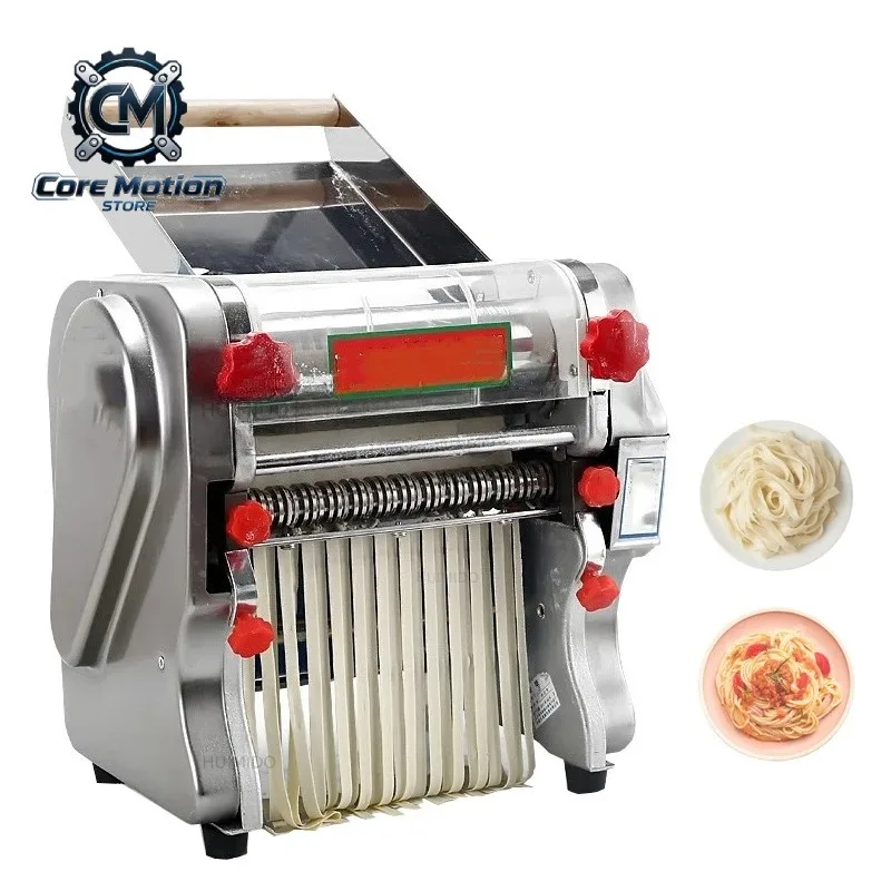 Electric Household Pasta Maker Automatic Noodle Making Machine Dough Pressing Spaghetti Making 2-in-1 Stainless Steel