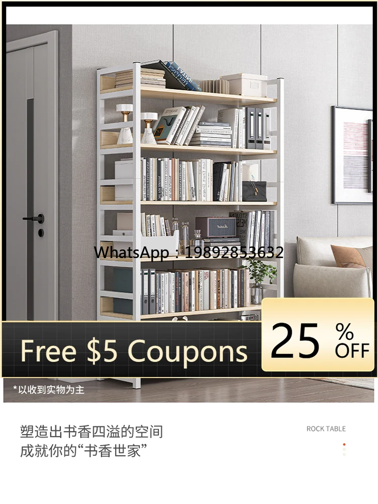 

AA Bookshelf and Storage Shelf Floor-Standing Household Iron Multi-Layer Storage Living Room Bookcase Storage Rack