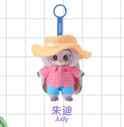 Originale Disney Zootopia Serie Vinile Peluche Ciondolo Cieco Scatola Anime Figura Judy Nick Collezione Decorazione Giocattolo di Compleanno per Bambini