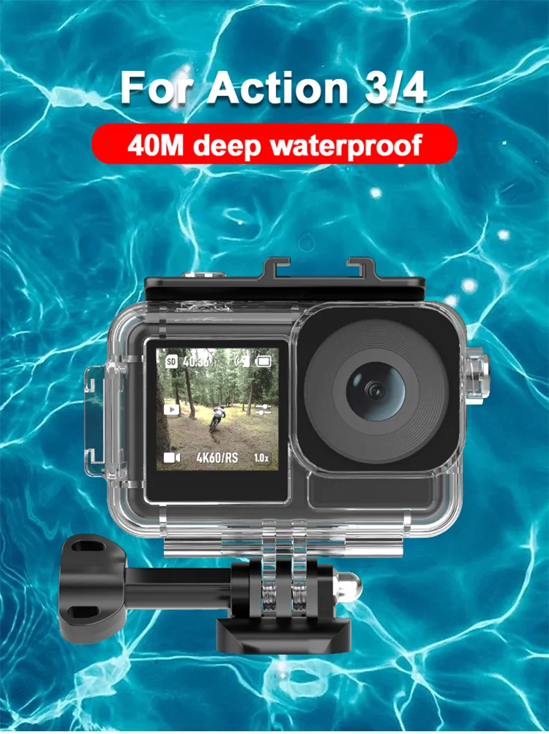 ACTION 5/4/3 Waterproof Case Diving Underwater Protective Housing Shell for DJI Osmo Action 5 PRO 4 3 Action Camera Accessories
