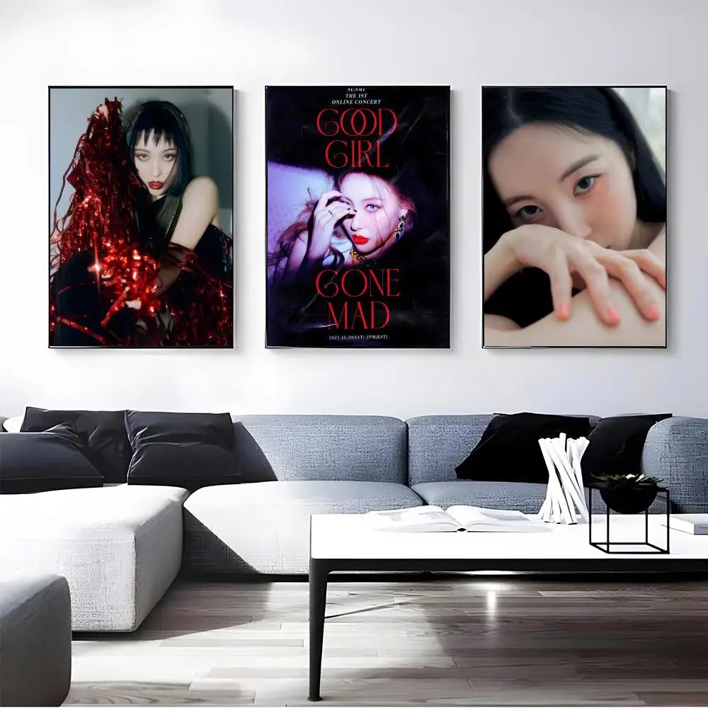 Singer Sunmi Poster Self-adhesive Art Waterproof Paper Sticker Coffee House Bar Room Wall Decor