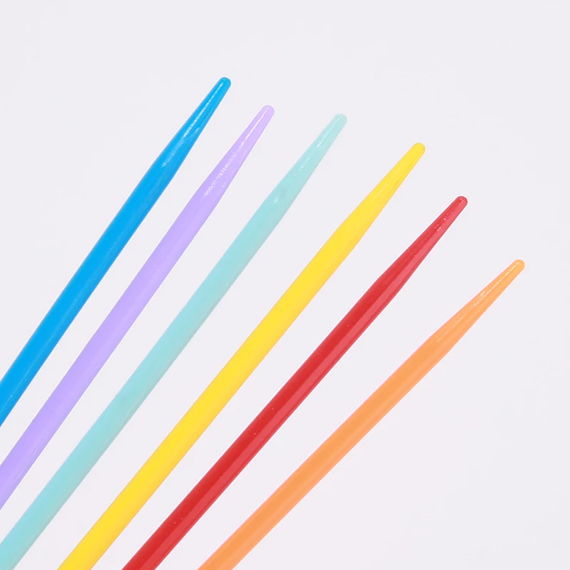 30 PCs Mixed Color 7/9/15cm Plastic Knitting Needles Crochet Hooks Wool Yarn Needle Children DIY Sweater Weaving Tools Accessory