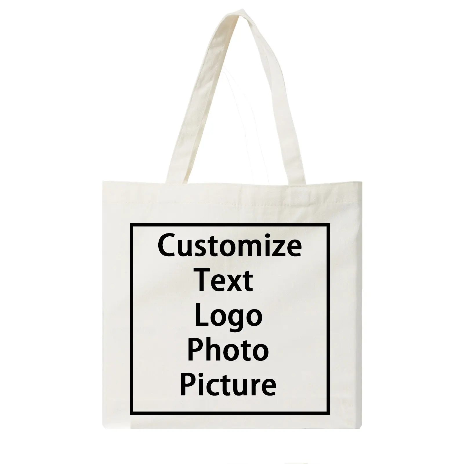 

50PCS Custom Tote Bag Wedding Printing Favor Logo Personalized Customizable Shouder Shopping Bags Women's Handbag