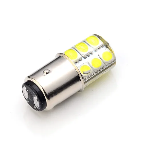 Imagen 2 del producto 1157 P21/5W Bay15d S25 LED 12SMD 12V 1W Gel de sílice luz de freno de coche parada estacionamiento lámpara de señal DRL rojo blanco amarillo