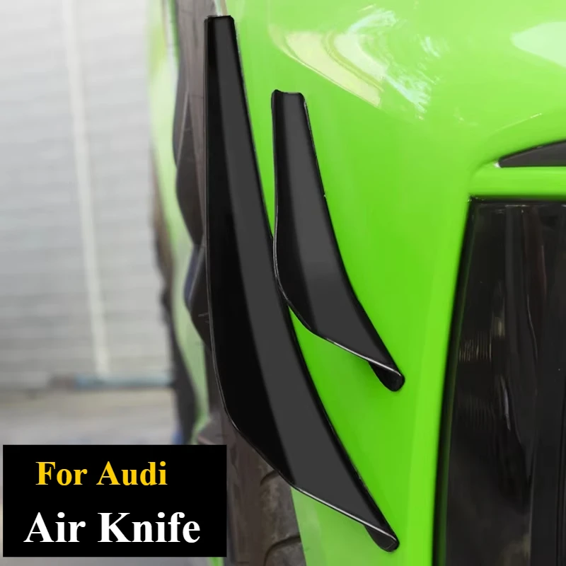 

Для Audi A3 S3 8Y A4 B9 A6 C8 Воздушный нож передней панели Декоративная противотуманная фара Внешние автомобильные аксессуары Спойлер