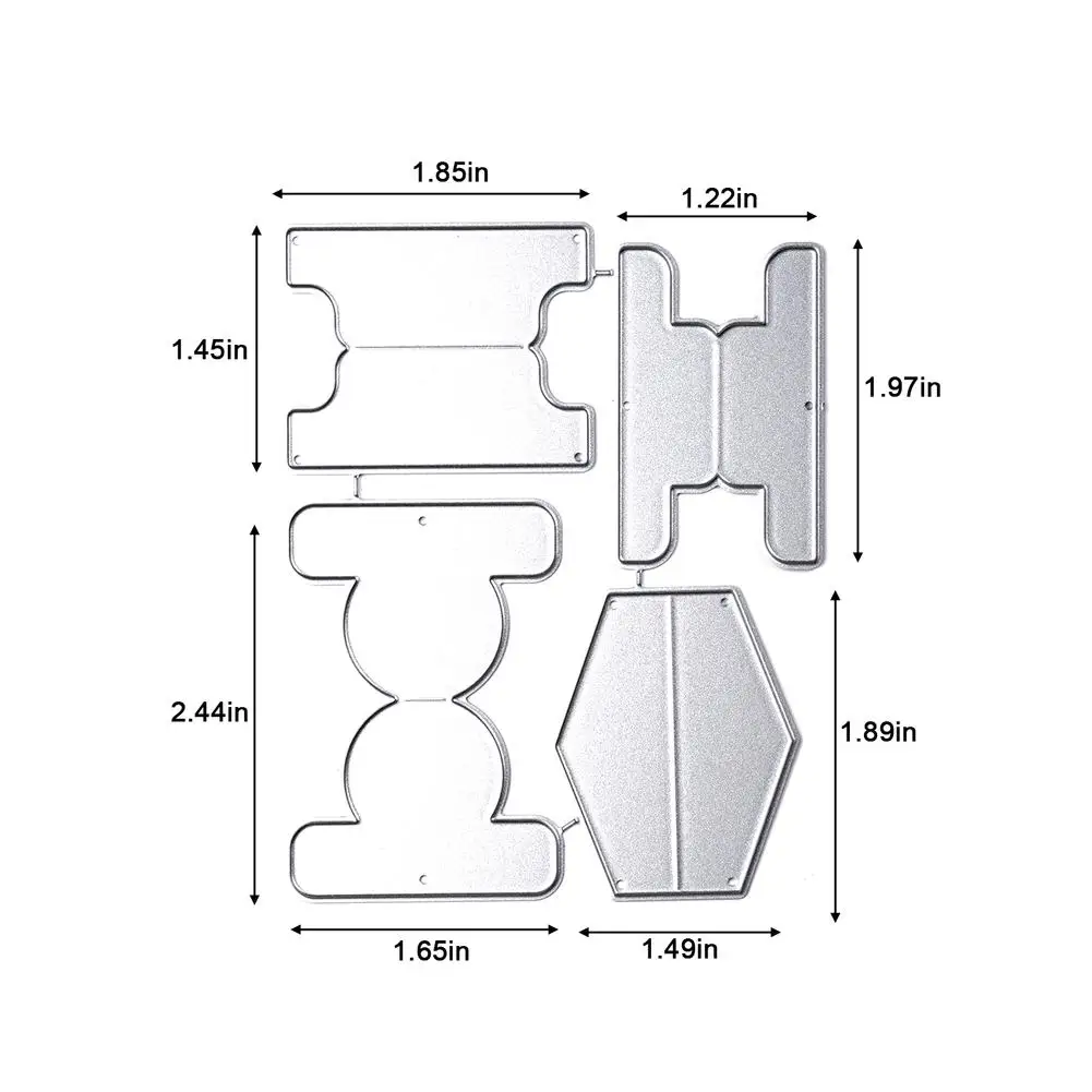 1SET Planner Tabs Metal Cutting Dies Stencils For DIY Scrapbooking Photo Album Decorative Embossing DIY Paper Cards