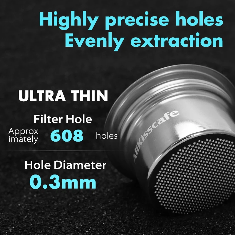 AliKisscafe Coffee Filter Basket 58mm To 49mm Step Down Baskets Kit Screen For Bottomless Portafilter Barista Espresso Accessory