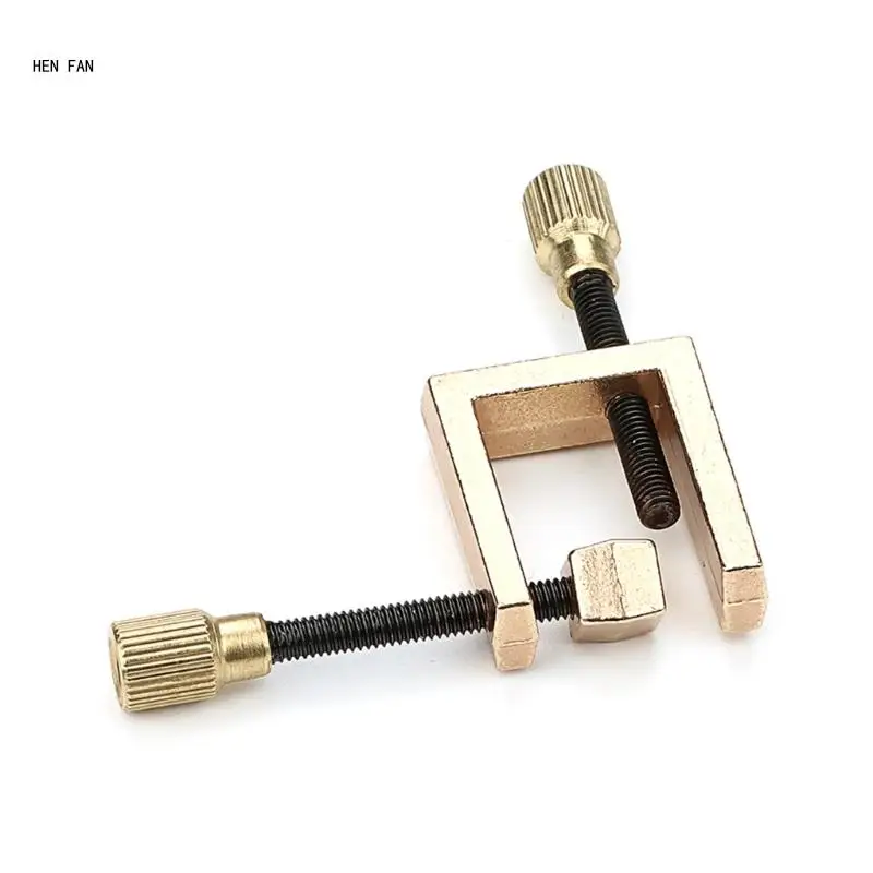 Violin Making Tool Edges clamp Repair Clip Brass Square Clip Violin Spool Clamps Luthier Tool for Violin Repairing M89D