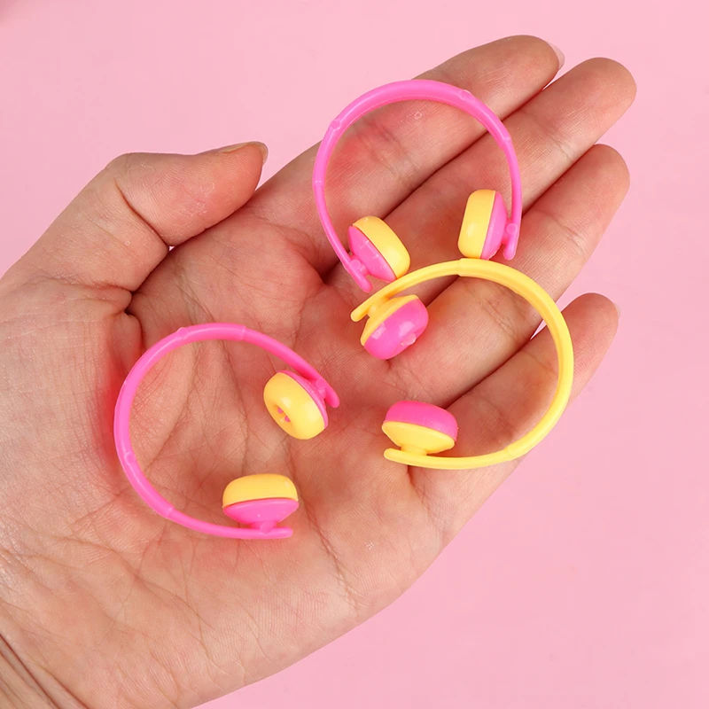 5 قطعة 1/12 سماعة بيت الدمية ديكور ألعاب كلاسيكية للأطفال أطفال هدية دمية المنمنمات سماعة أذن لاسلكية بلاستيكية