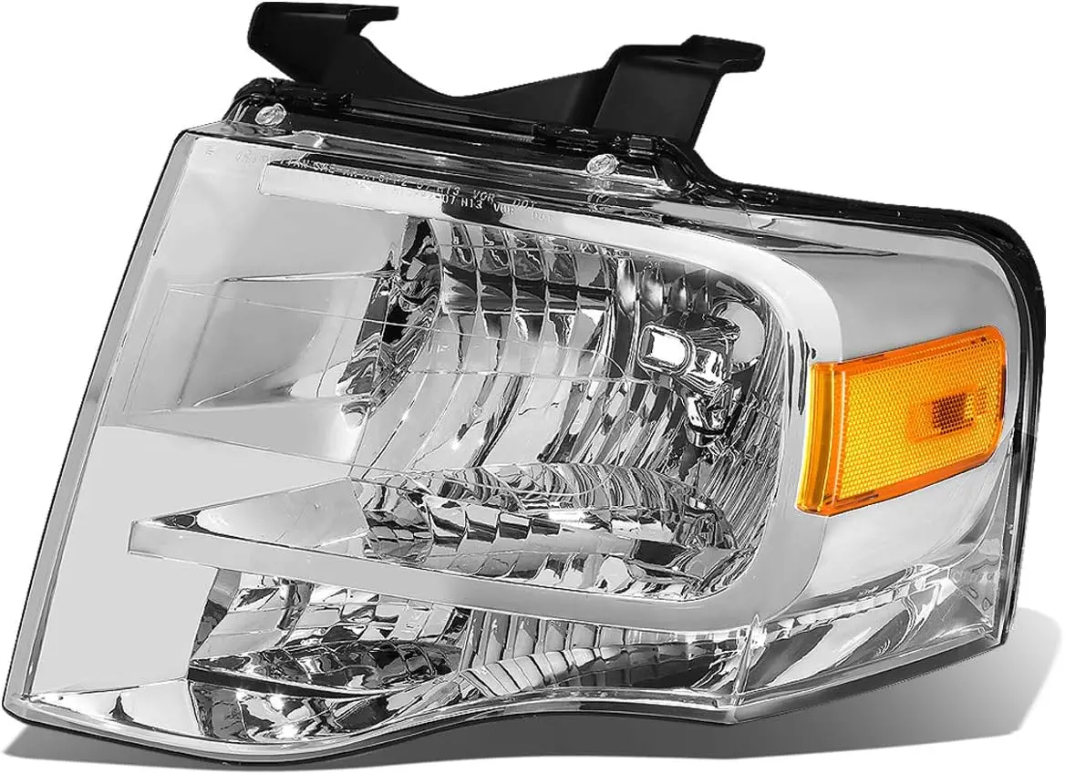 

FO2502226 OE Style Driver/Left Side Chrome Housing Headlight Lamp Compatible with Ford Expedition 07-14