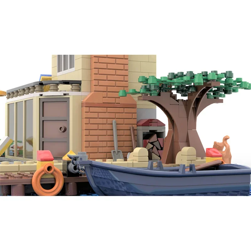 Stadt Street View Modell Moc Gebäude Ziegel See Haus Modell Technologie Blöcke Geschenke Weihnachten Spielzeug DIY Sets Montage Urlaub