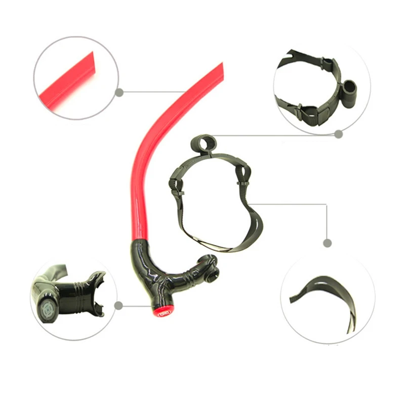 Tubo de respiração frontal de silicone inteligente para natação, treinamento de mergulho para adultos, equipamento de mergulho