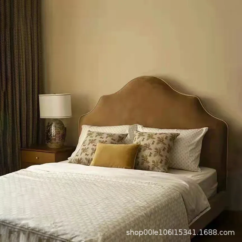 American fabric soft bag high back bedroom hotel B & B small apartment double 1.51.8 meters wedding bed