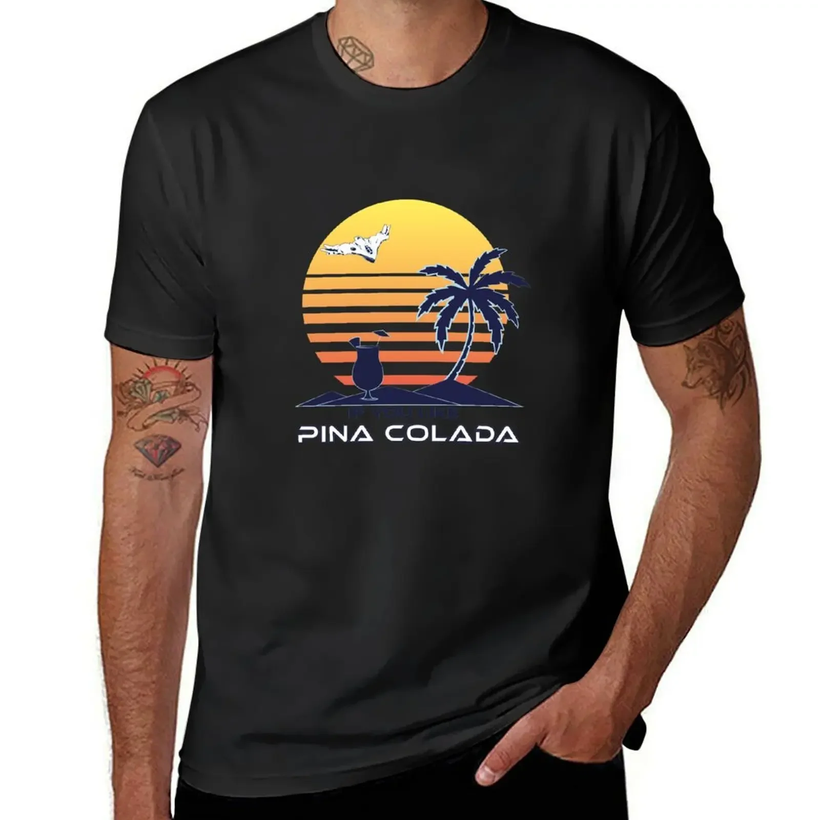 Pina Colada T-Shirt blacks anime stuff street wear quick-drying plain white t shirts men