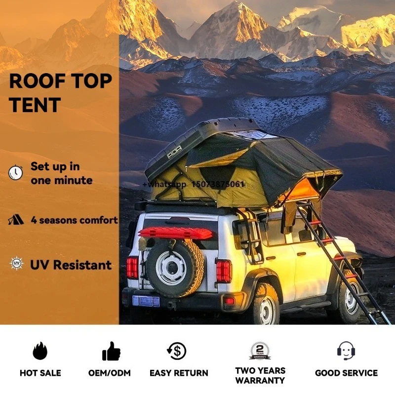 Factory Directly Sale Rooftop Tent ABS Hard Shell Waterproof Car Roof Top Camping Tent Outdoor for SUV/4x4 Offroad