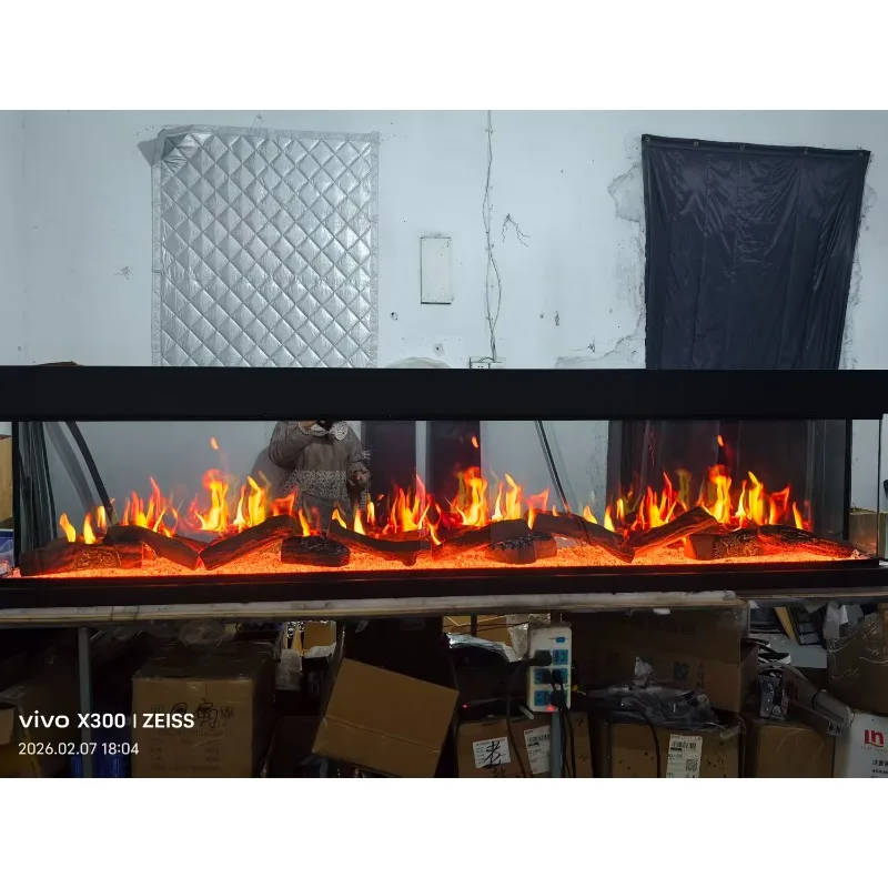 1000 Mm Smart Home Adjustable Flame LCD Electric Fireplace Insert Steel English For Household & Hotel Use