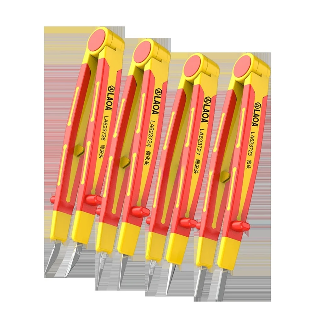 

1PC Insulated Tweezers Stainless Steel for Mobile Phone Tablet Laptop For Electronics Repair Fine Small Bent Wide Tip Options
