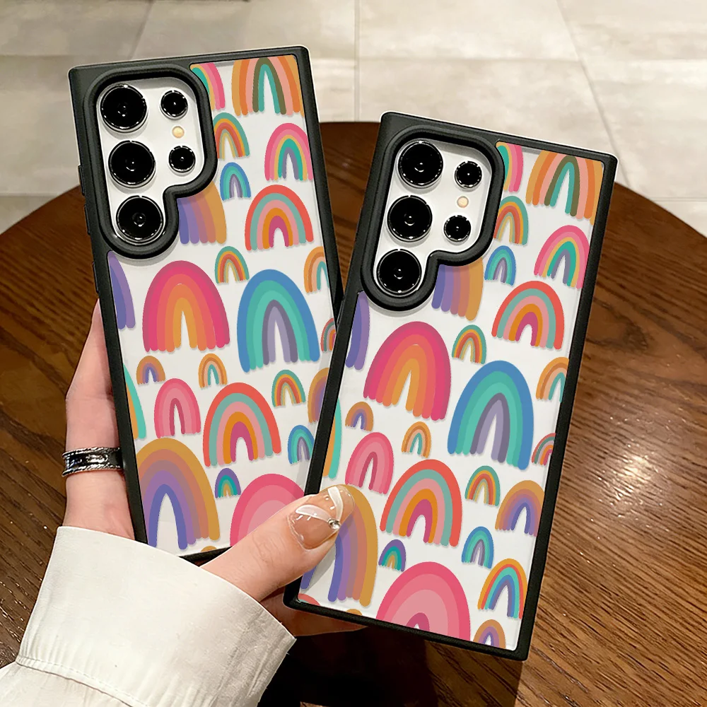 Regenbogen-Handyhülle für Samsung A56 5G A55 A54 A17 A16 A15 A07 A06 A36 A35 A26 A25 A05s A12 A13 A14 A34 Weiche Silikon-Matte-Abdeckung