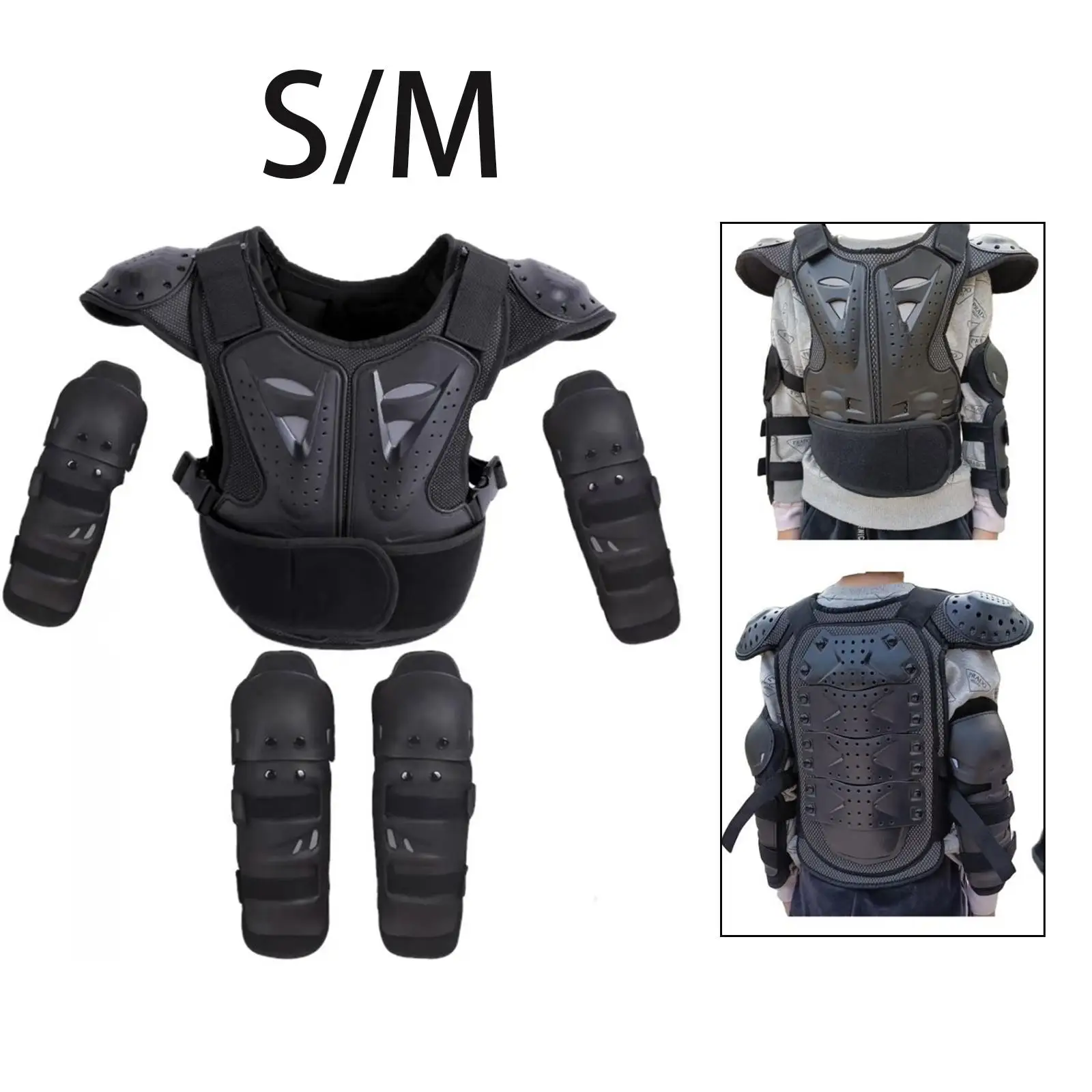 

Kids Motorcycle Armor Child Breathable Chest Protector and Knee Elbow Pads for