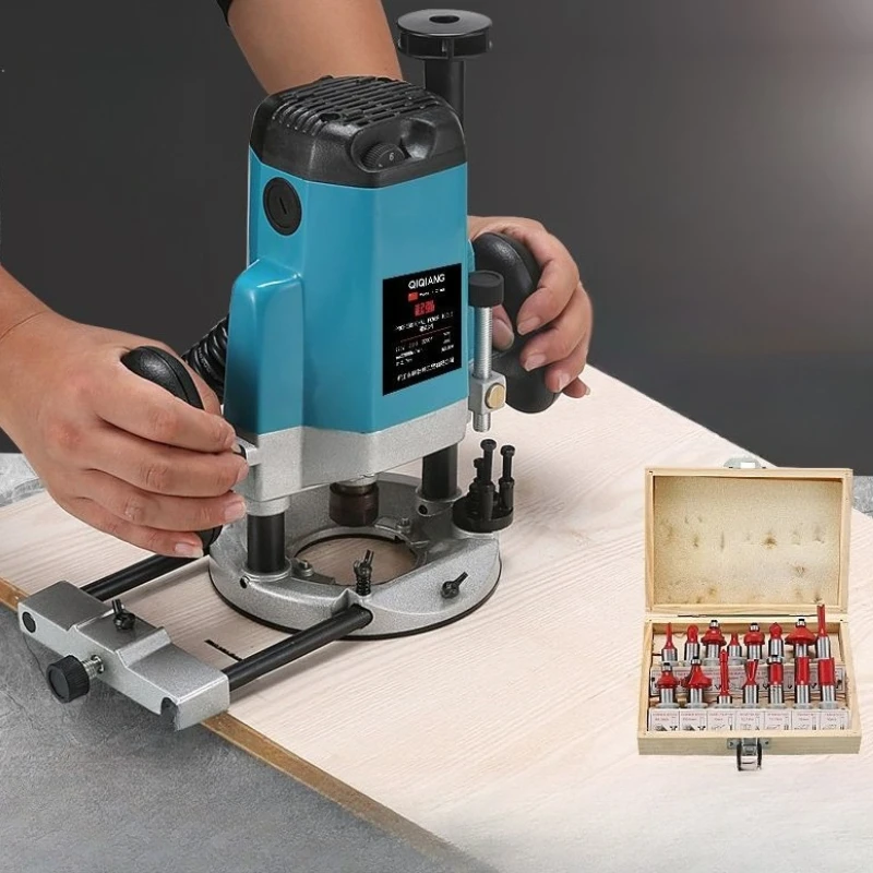 Multifunctional Electric Wood Router High Power Woodworking Engraving Machine Adjustable Portable Power Tools with High Power
