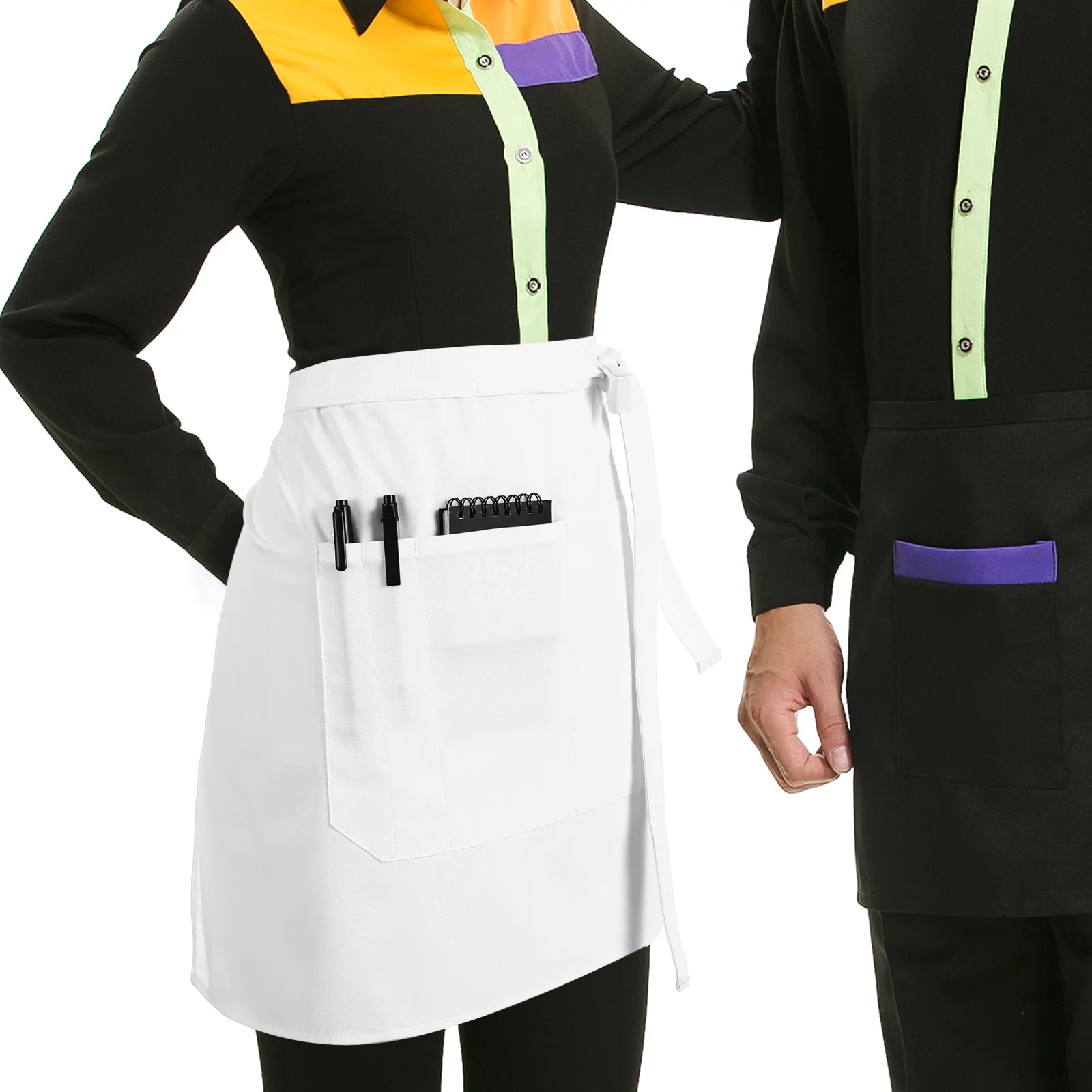 

Sturdy Half Waist With Pocket Restaurant Server Kitchen Staff Chefs Bartenders Coffee Makers Lightweight Comfortable Fit