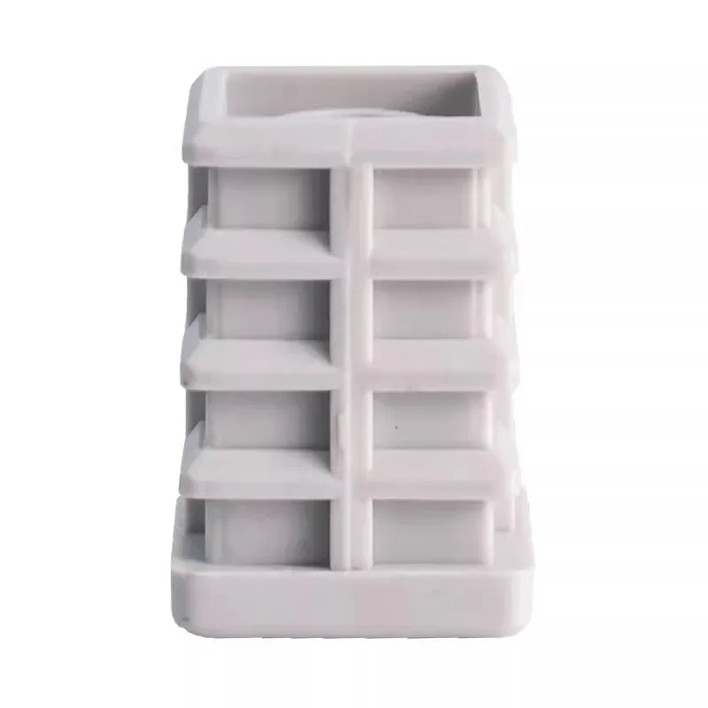 5 Pcs Square 25*25mm Pipe Nut Plug Adjusting Fitting Inner Wheel Sleeve Foot Caster M8 White Strong Sturdy