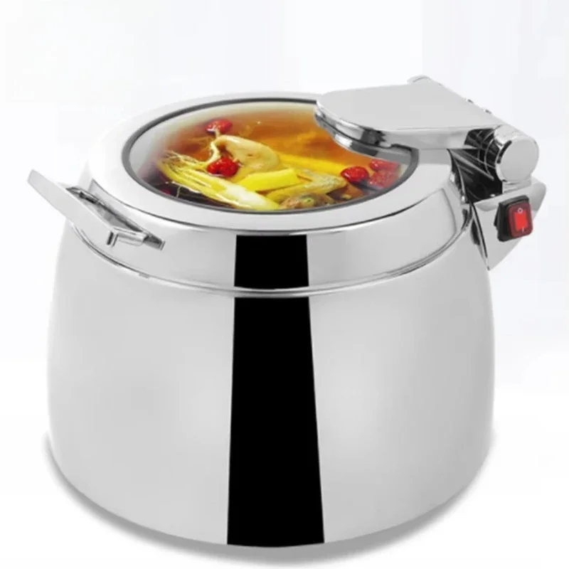 Cafeteria Service Well Kettle Hydraulic Stainless Steel Hot Pot 10L Electric Soup Pot