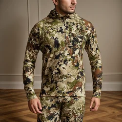High Quality Heavyweight Camouflage Hoodie 3M Additive Fast Drying Anti-Microbial Adventure Wear Sweatshirt Outdoor Activities