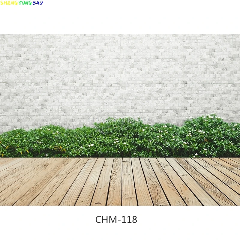 SHENGYONGBAO Vinyl Flower and wood Planks Photography Backdrops Prop Christmas Day Photographic Background Cloth CHM-009 image 4