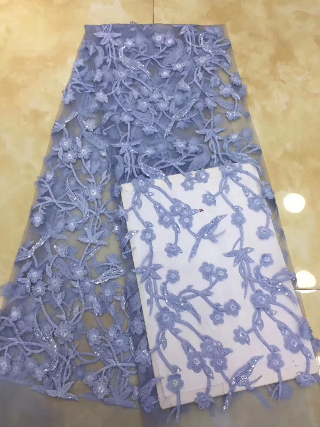

Blue african cord lace high quality multi color cord lace african guipure lace fabric for wedding dresses D158