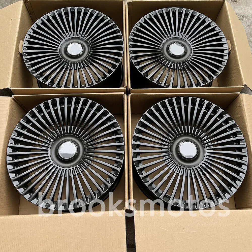 24" NEW MULT SPOKE BLACK FORGED WHEELS RIMS FITS FOR ROLLS ROYCE CULLINAN 24X10