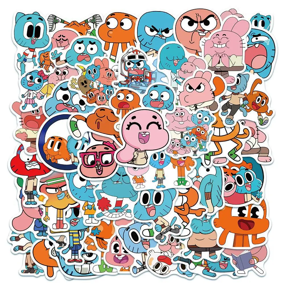 10/50PCS The Amazing World of Gumball Cartoon Waterproof Stickers DIY Decoration Notebook Mobile Guitar Suitcase Graffiti Toys