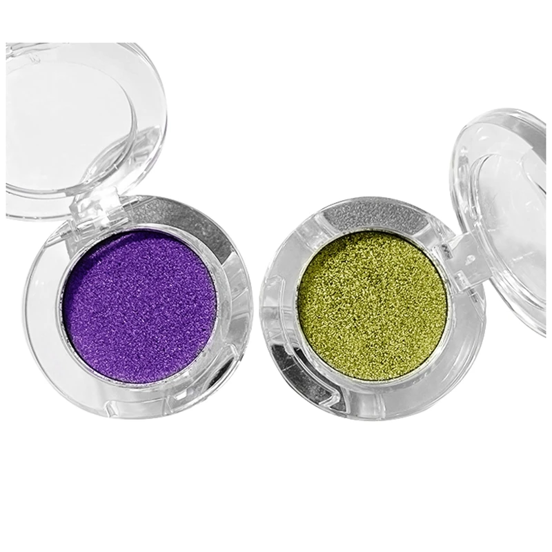 2Pcs Optical Eyeshadow Highly Pigmented Polychrome Metallic Eyeshadow Palette Eye Glitter Makeup Cosmetics