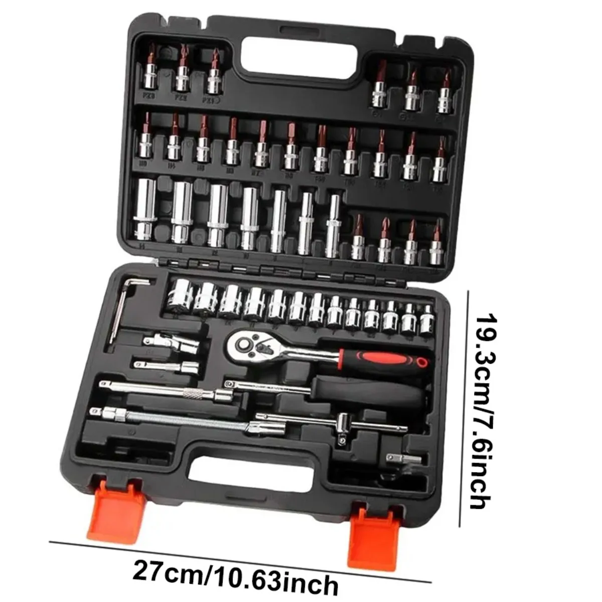 Set di strumenti multifunzionali da 53 pezzi: essenziale per i professionisti della manutenzione e gli appassionati di fai da te. Include una chiave a cricchetto